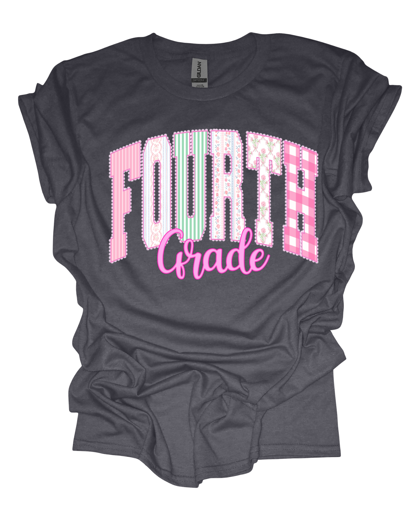 Pink-Grade Level Back-to-School Graphic Tee