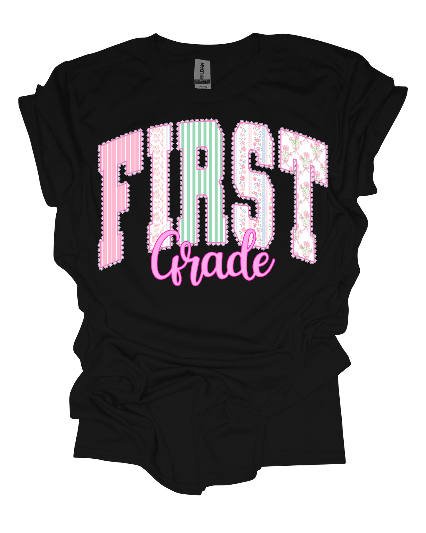 Pink-Grade Level Back-to-School Graphic Tee