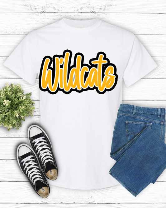 Wildcats Mascot Script Tee