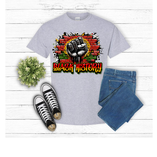 Black History Power Fist Graphic Tee