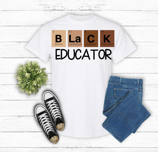 Black Educator Periodic Table Tee