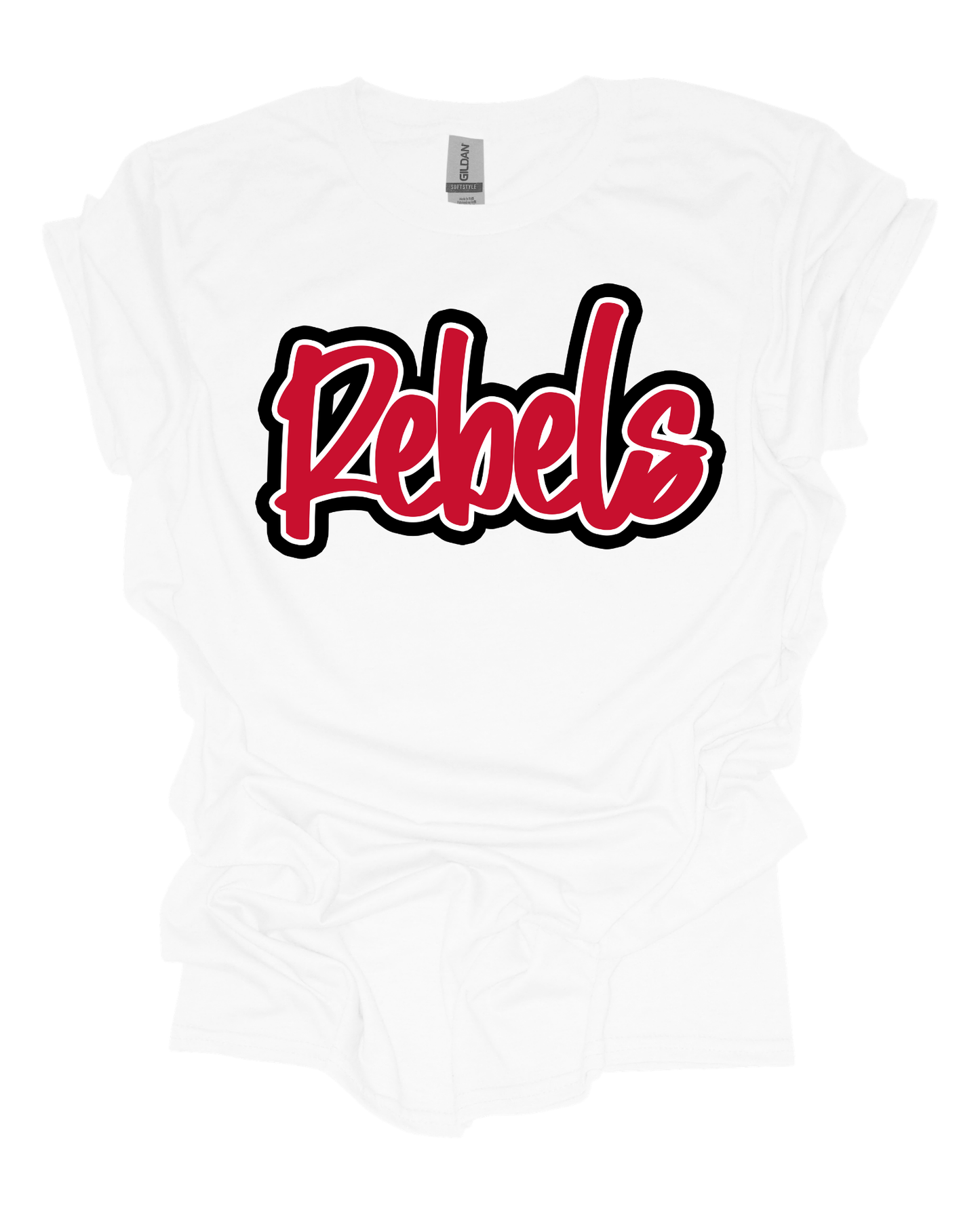 Rebels Mascot Script Tee
