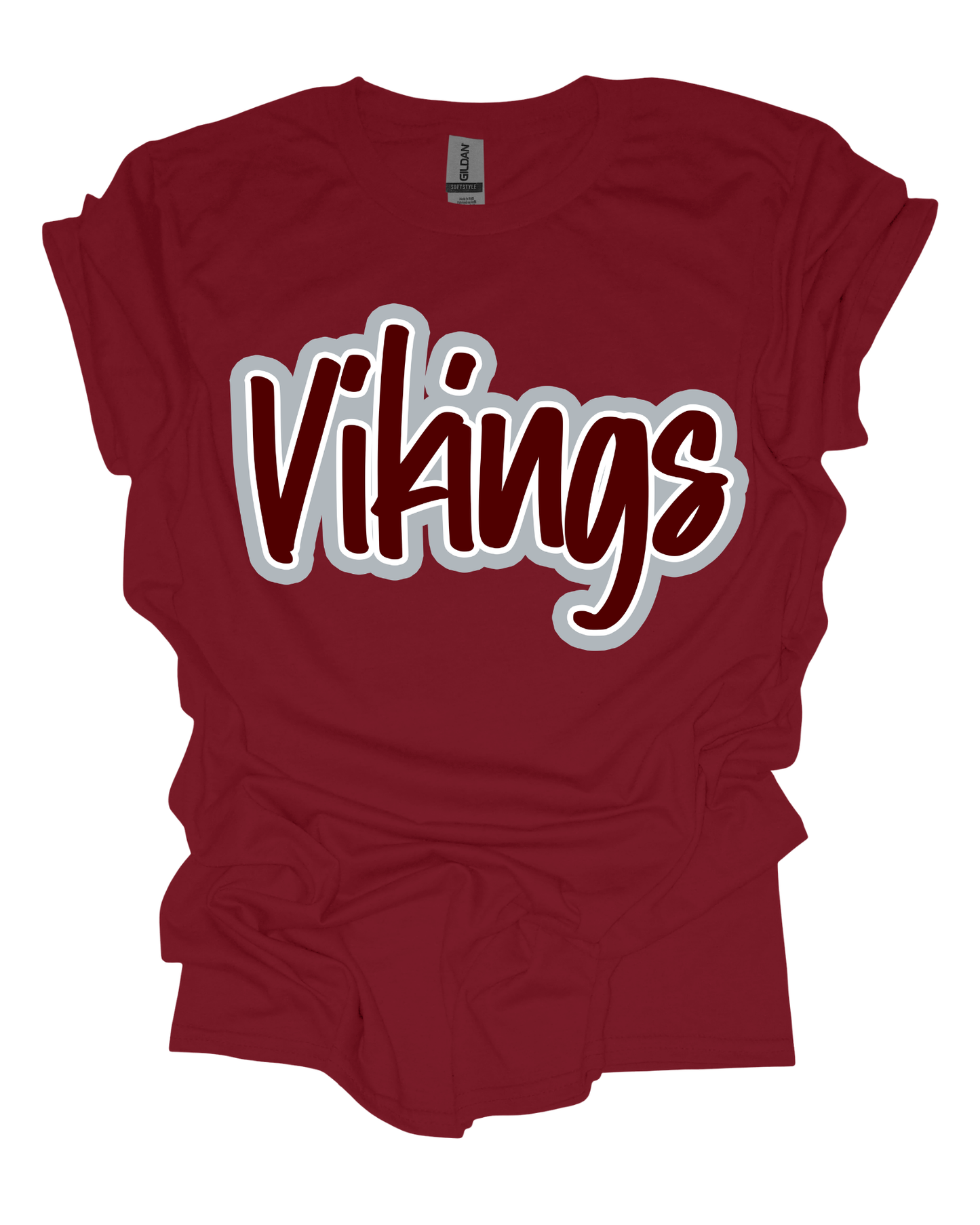 Vikings Mascot Script Tee