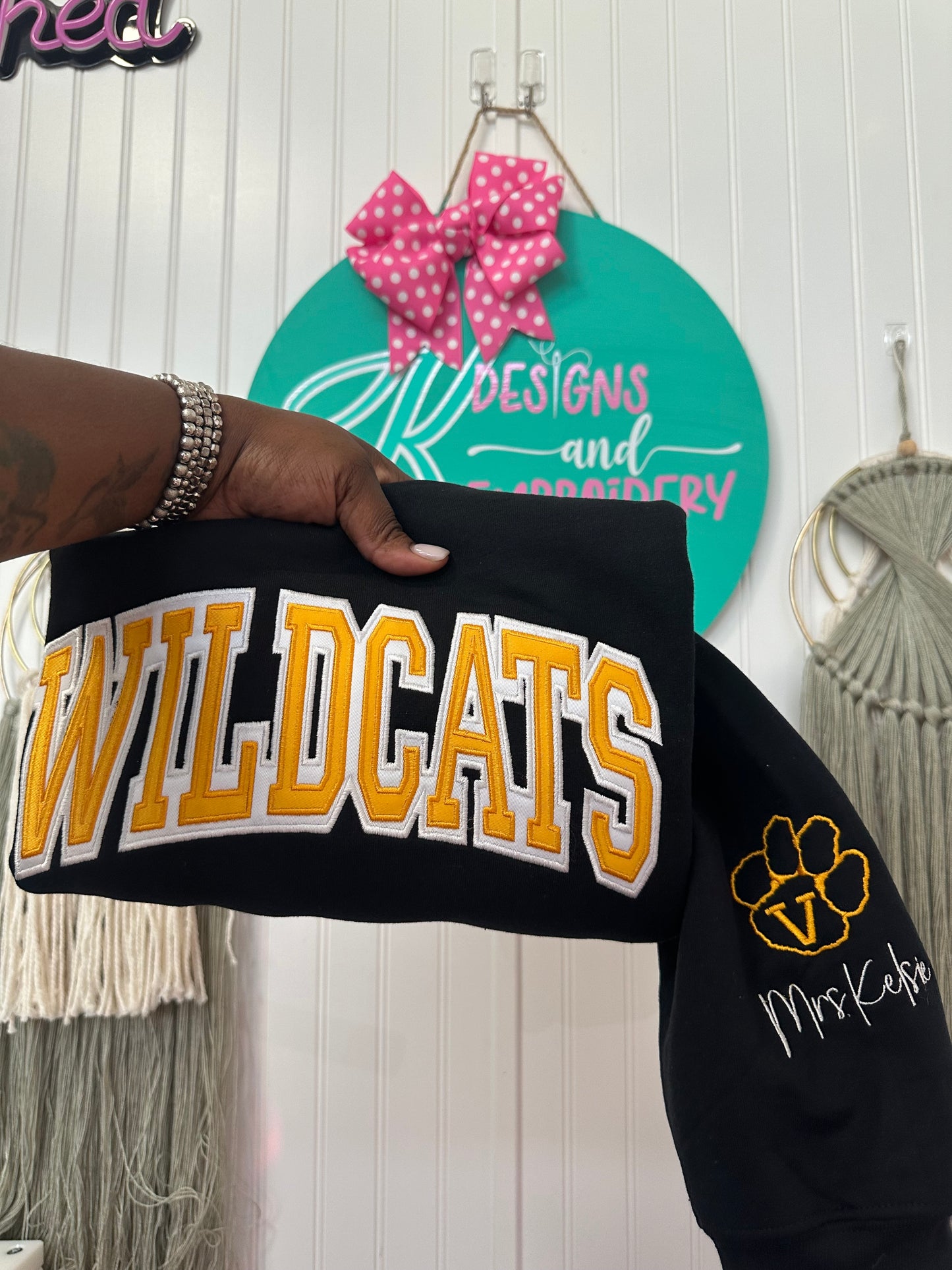 Custom Double Appliqué Embroidered Sweatshirt