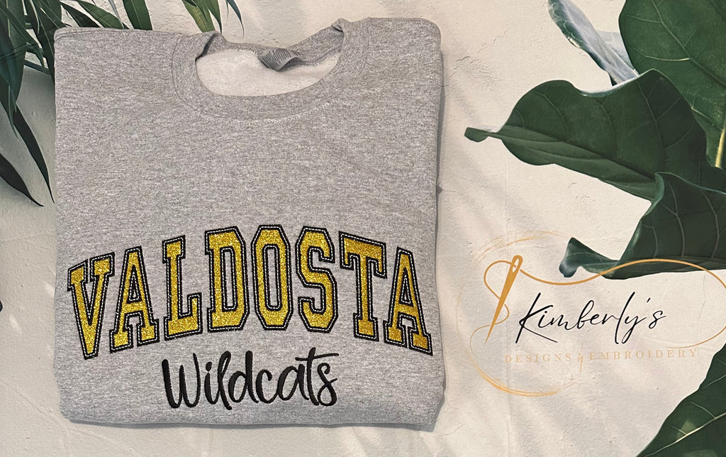 Valdosta Wildcats Embroidered Applique Sweatshirt