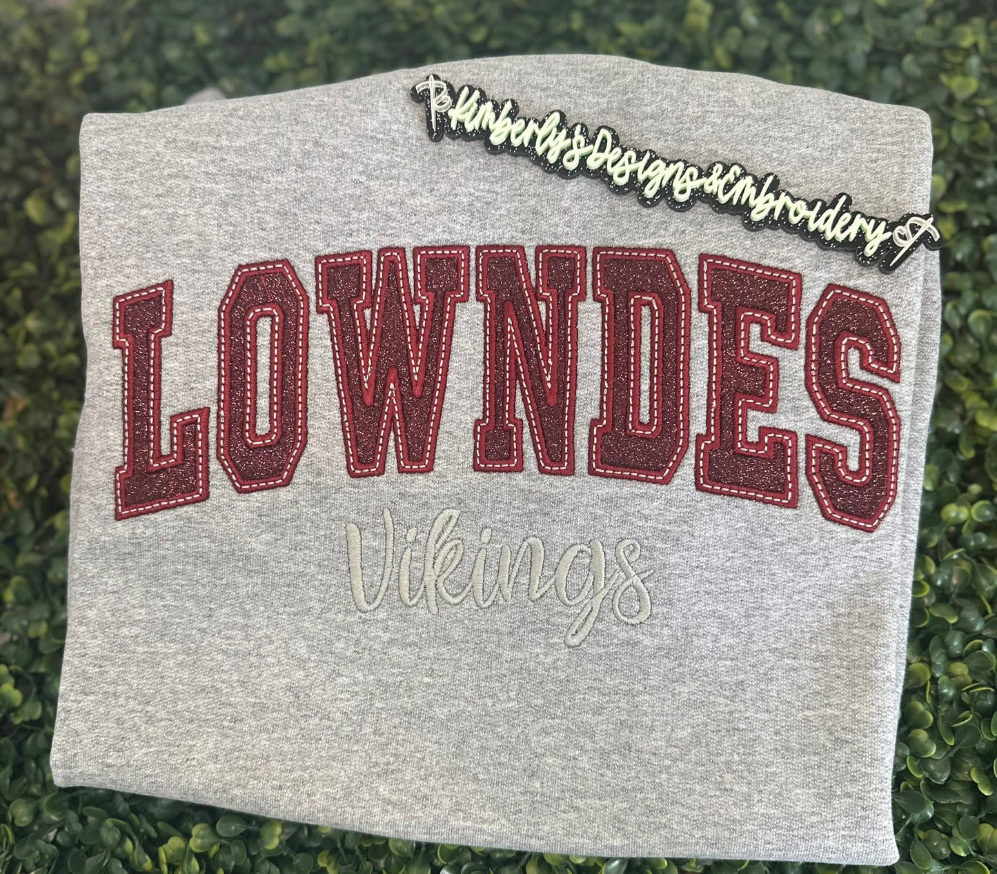 Lowndes Vikings Embroidered Applique Sweatshirt