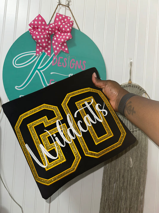 Go 'Team"Applique Embroidered Sweatshirt