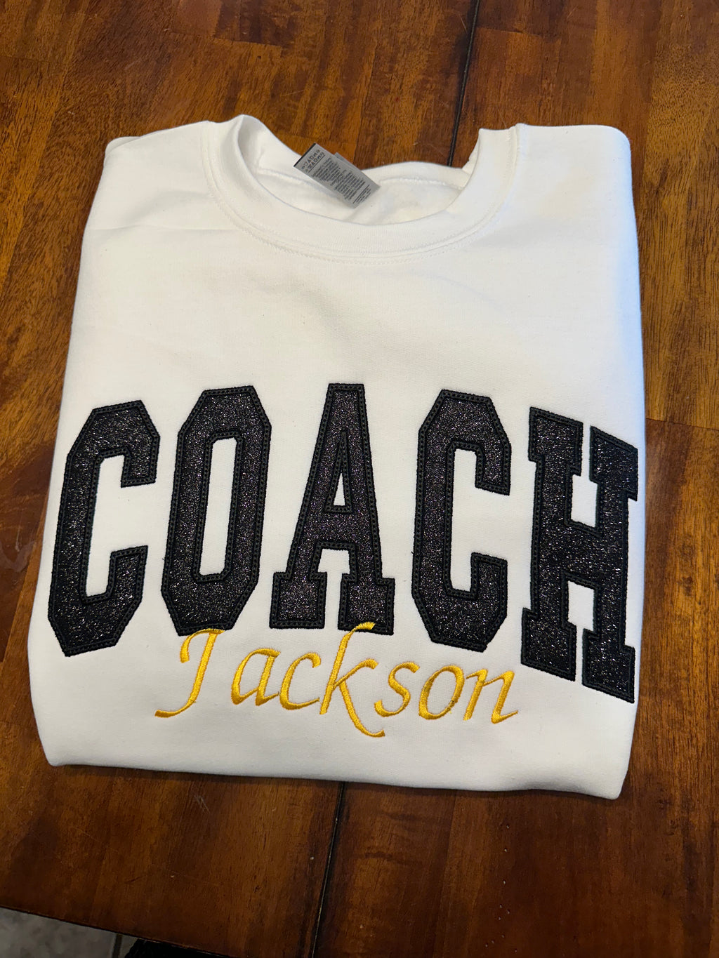 Custom Arched Applique Sweatshirt