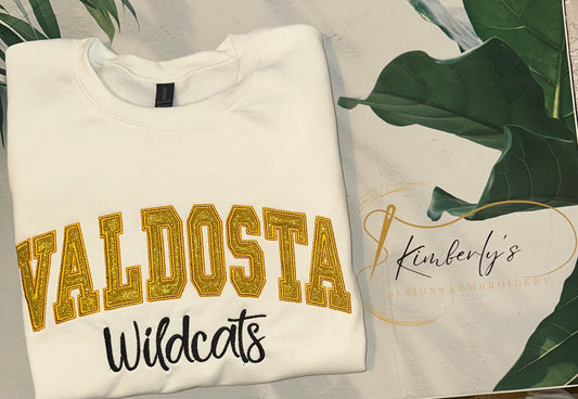 Valdosta Wildcats Embroidered Applique Sweatshirt