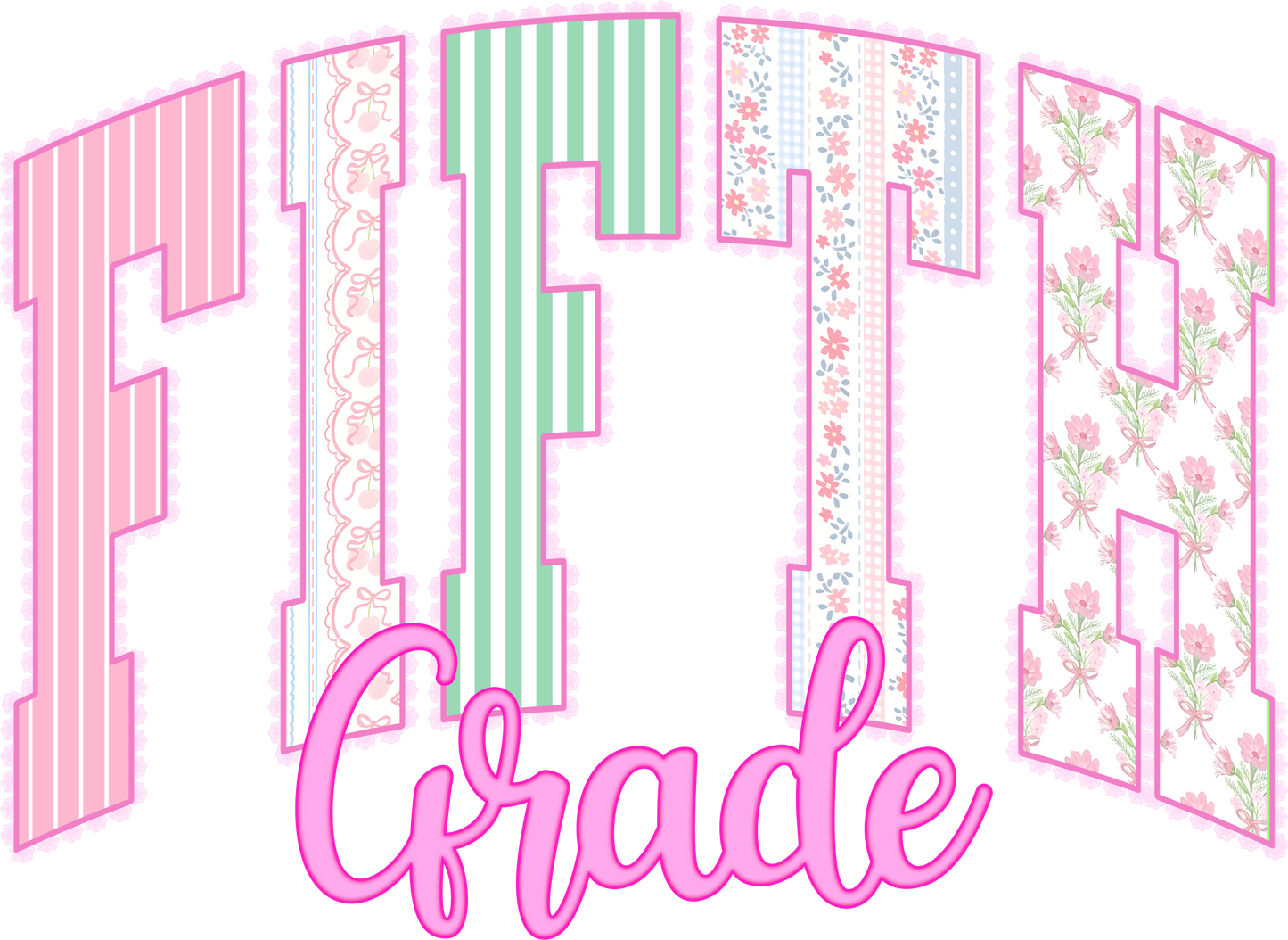 Pink-Grade Level Back-to-School Graphic Tee