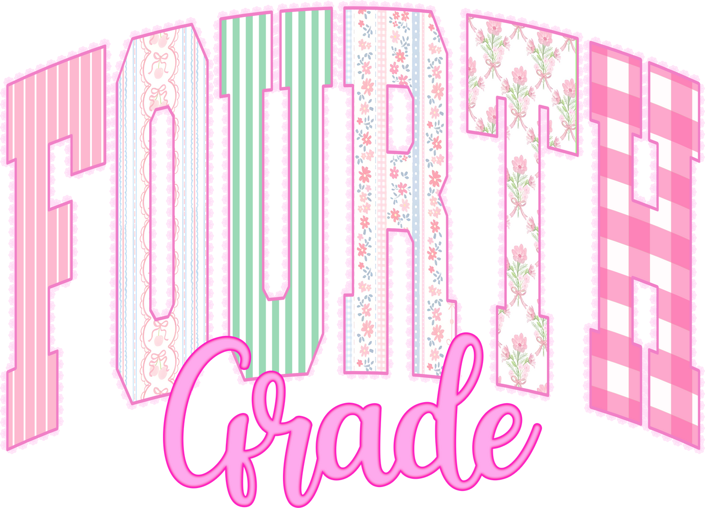 Pink-Grade Level Back-to-School Graphic Tee
