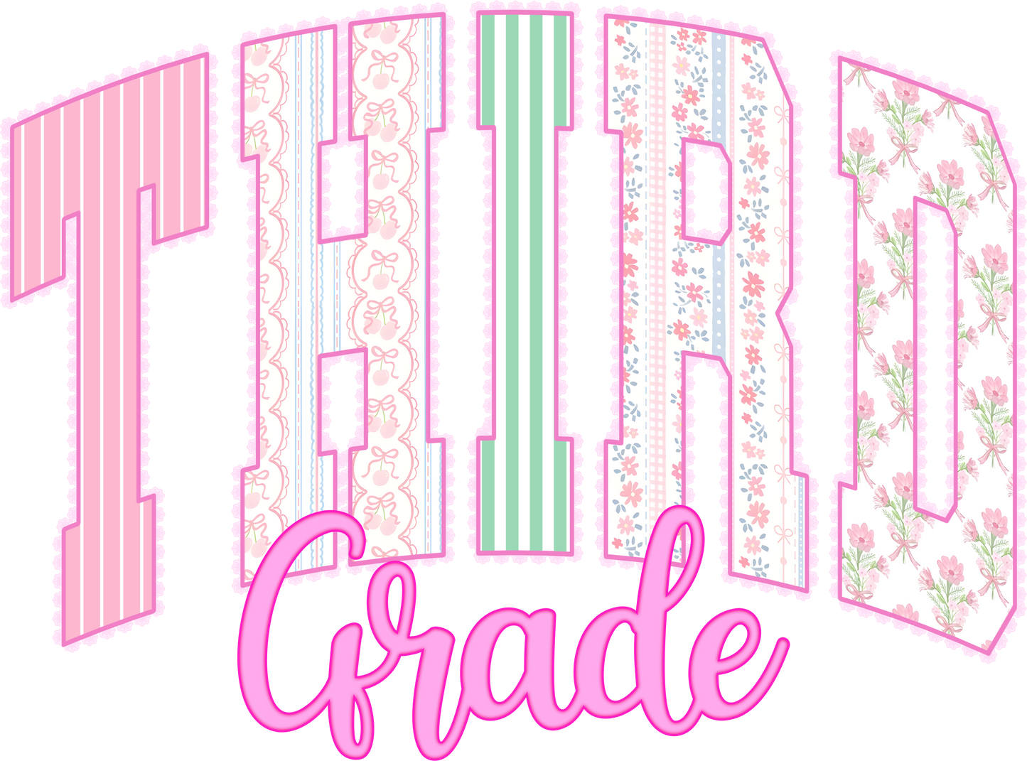 Pink-Grade Level Back-to-School Graphic Tee