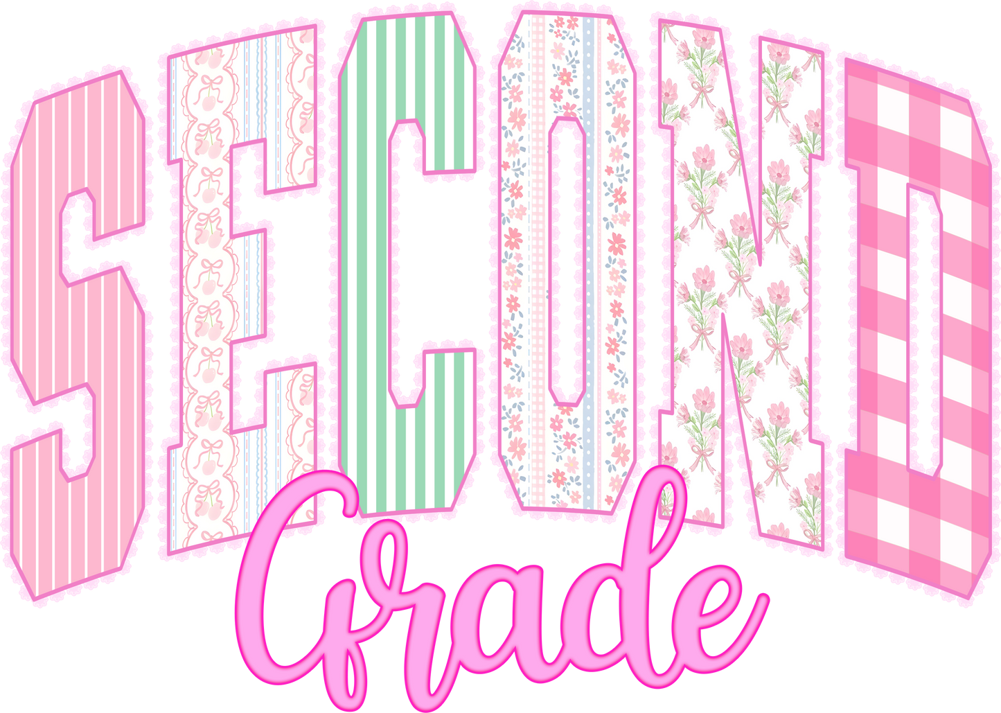 Pink-Grade Level Back-to-School Graphic Tee