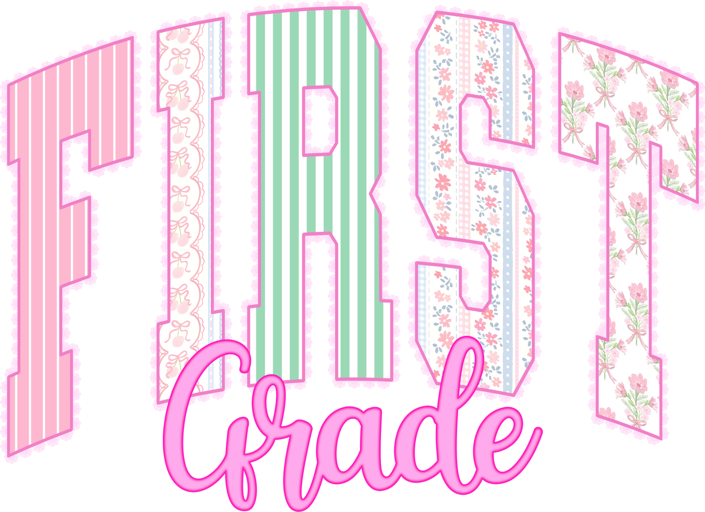 Pink-Grade Level Back-to-School Graphic Tee